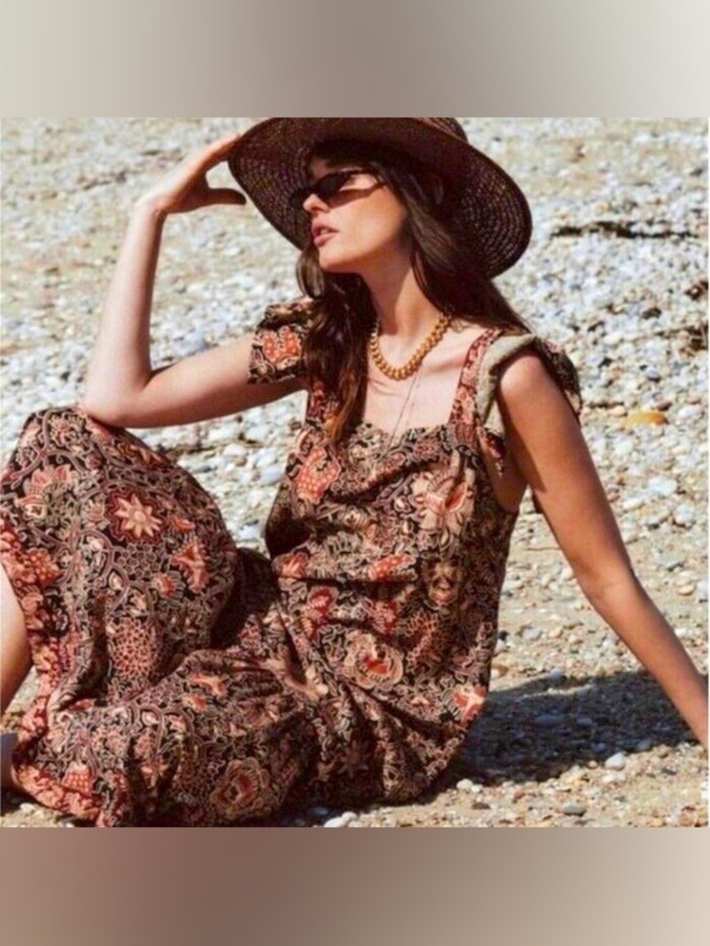 Anthropologie Love The Label "Love Sam Jaipur" Maxi Dress size XS